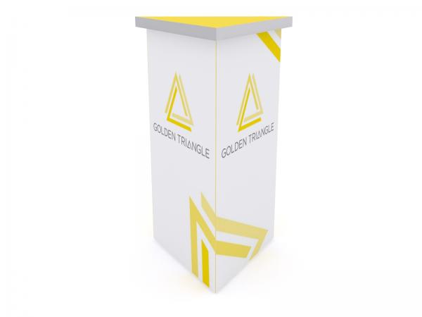 DI-638 Trade Show Pedestal -- Folding Fabric Panels -- Full Graphic (velcro-attached)